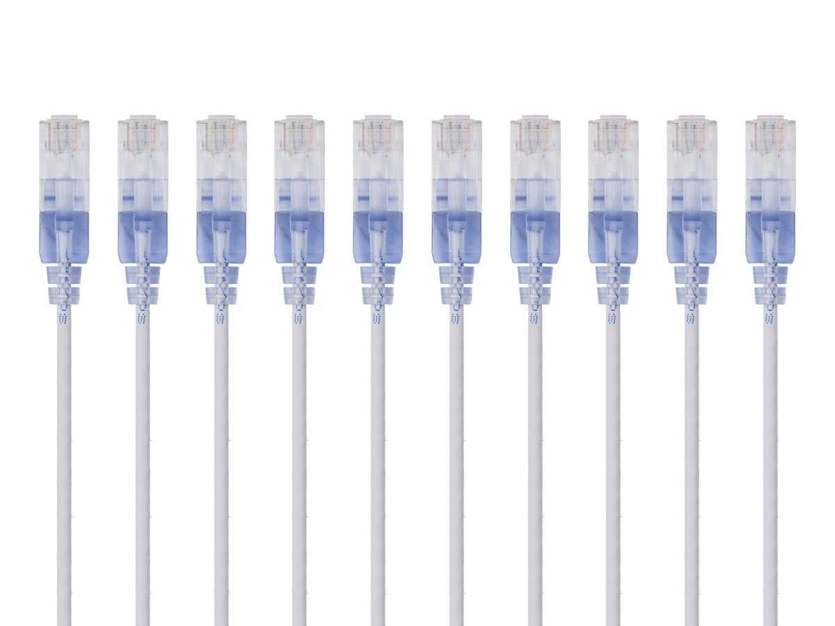 Cat6A Ethernet Patch Cable, Snagless RJ45, 550Mhz, 10G, UTP, Pure Bare Copper, 30AWG, 10-Pack, 3 Feet, Blue - Image 5