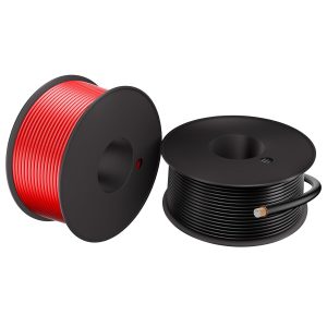12 Gauge Electrical Wire 2 Pack, 60ft Total (Black 30ft + Red 30ft), Soft Flexible CCA 12 AWG PVC Wire