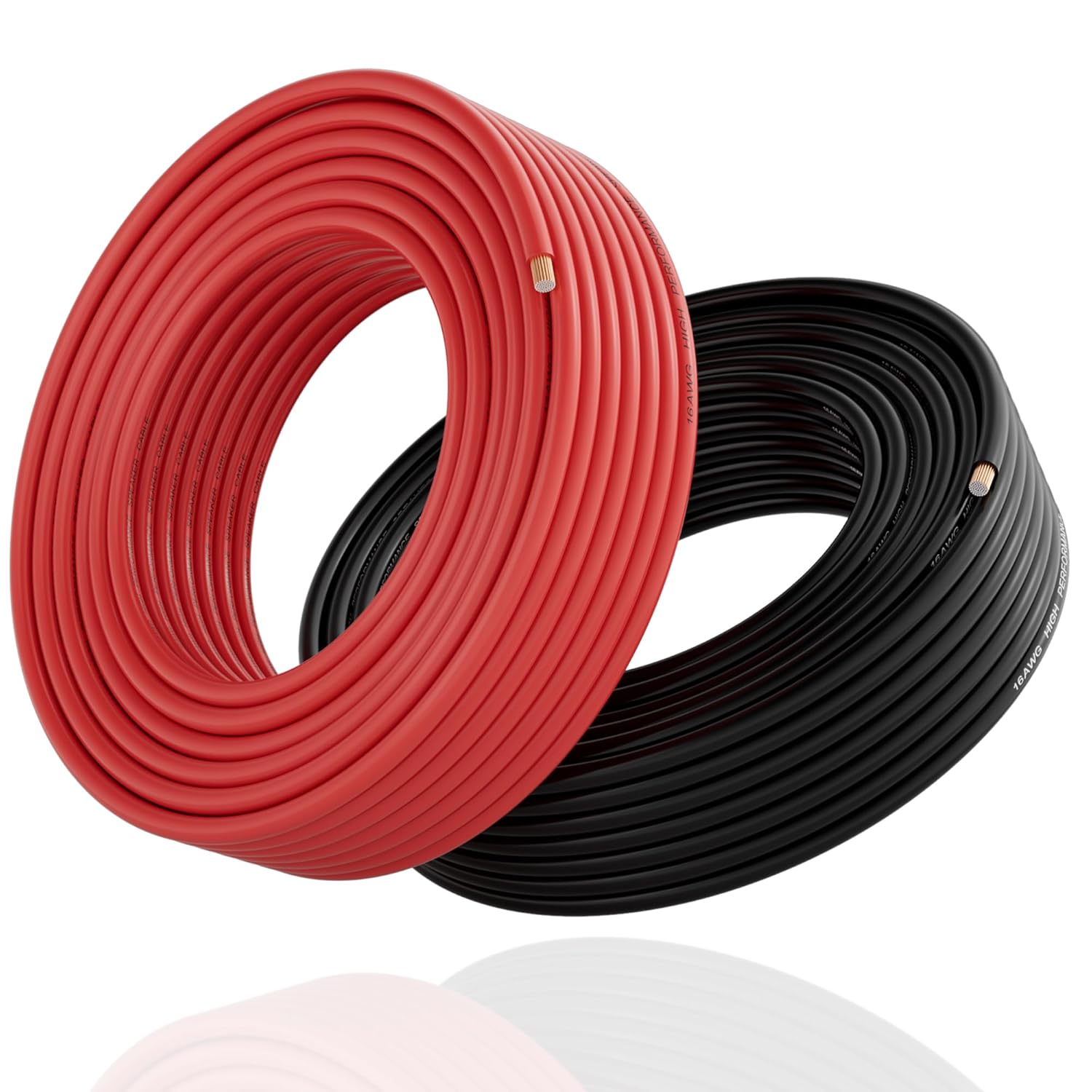 16 Gauge Wire (2-Pack Red/Black, 25FT Each), 16AWG CCA, Low Voltage Automotive Primary Harness Wire for DC Electrical Projects