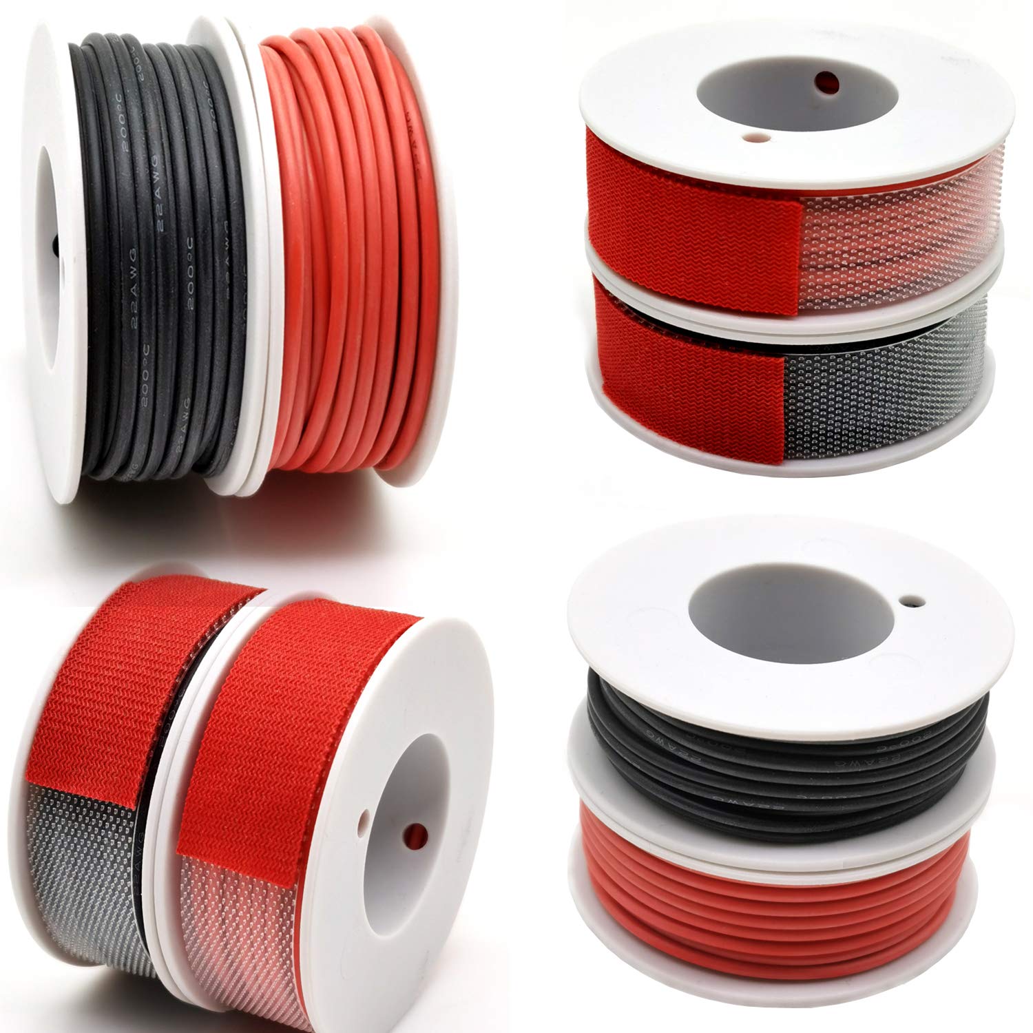 22 AWG Silicone Electrical Wire, 2 Colors (26ft Each), 22 Gauge Stranded Tinned Copper, Flexible Soft DIY Cable - Image 2