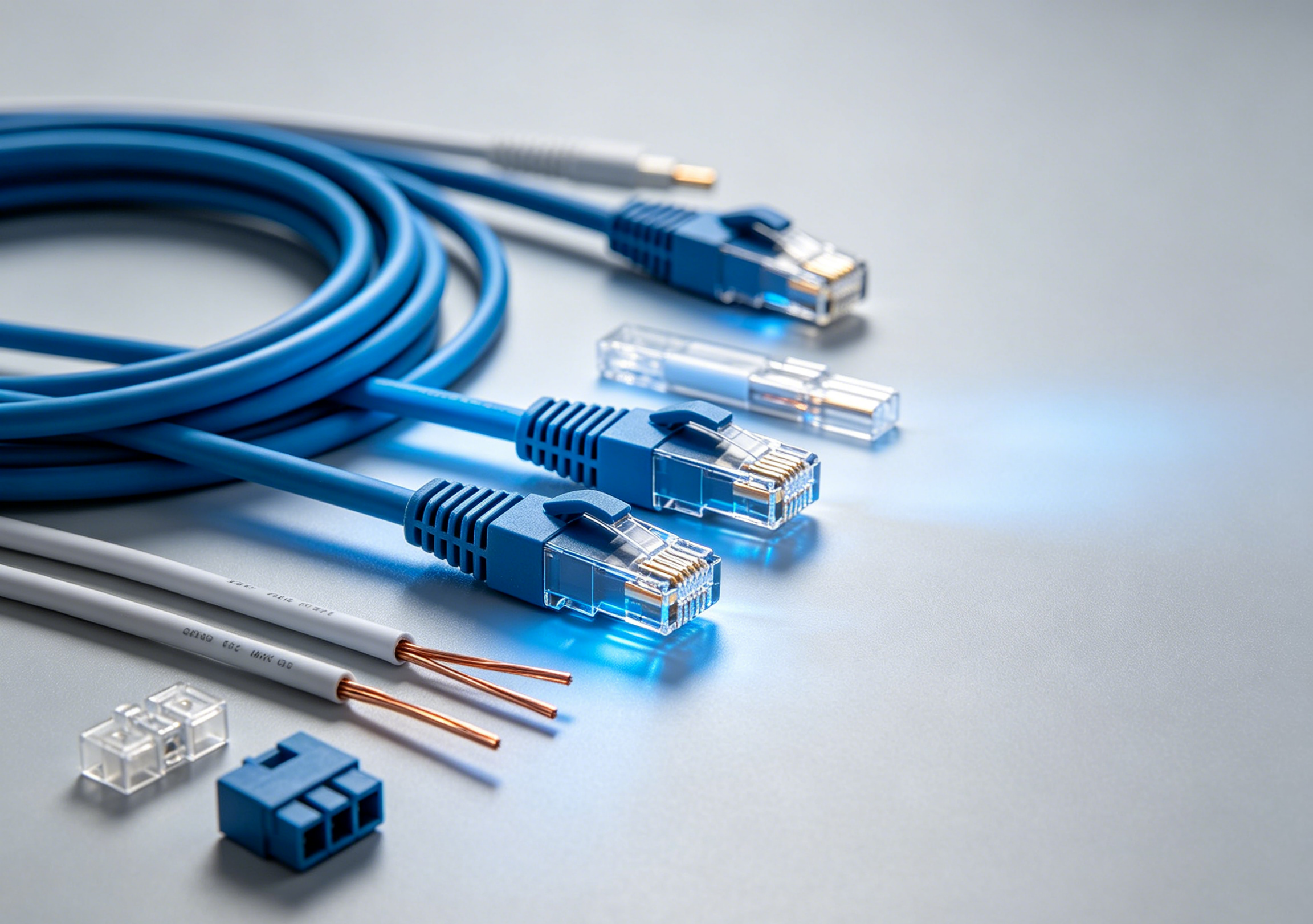 Network cables and electrical wiring product stock range