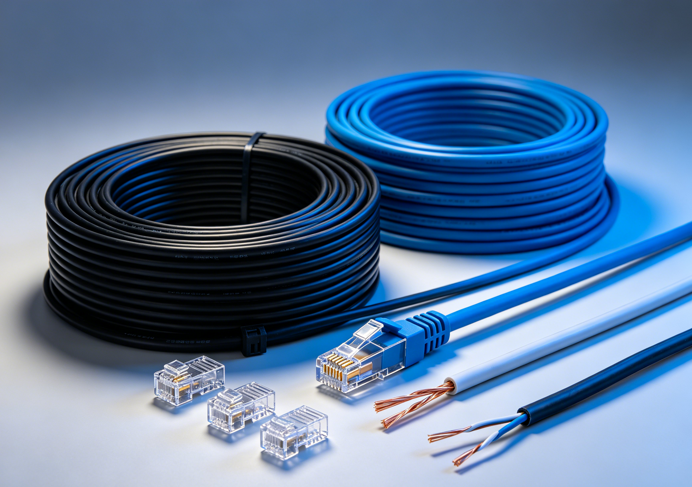 Network cables and electrical wires supply
